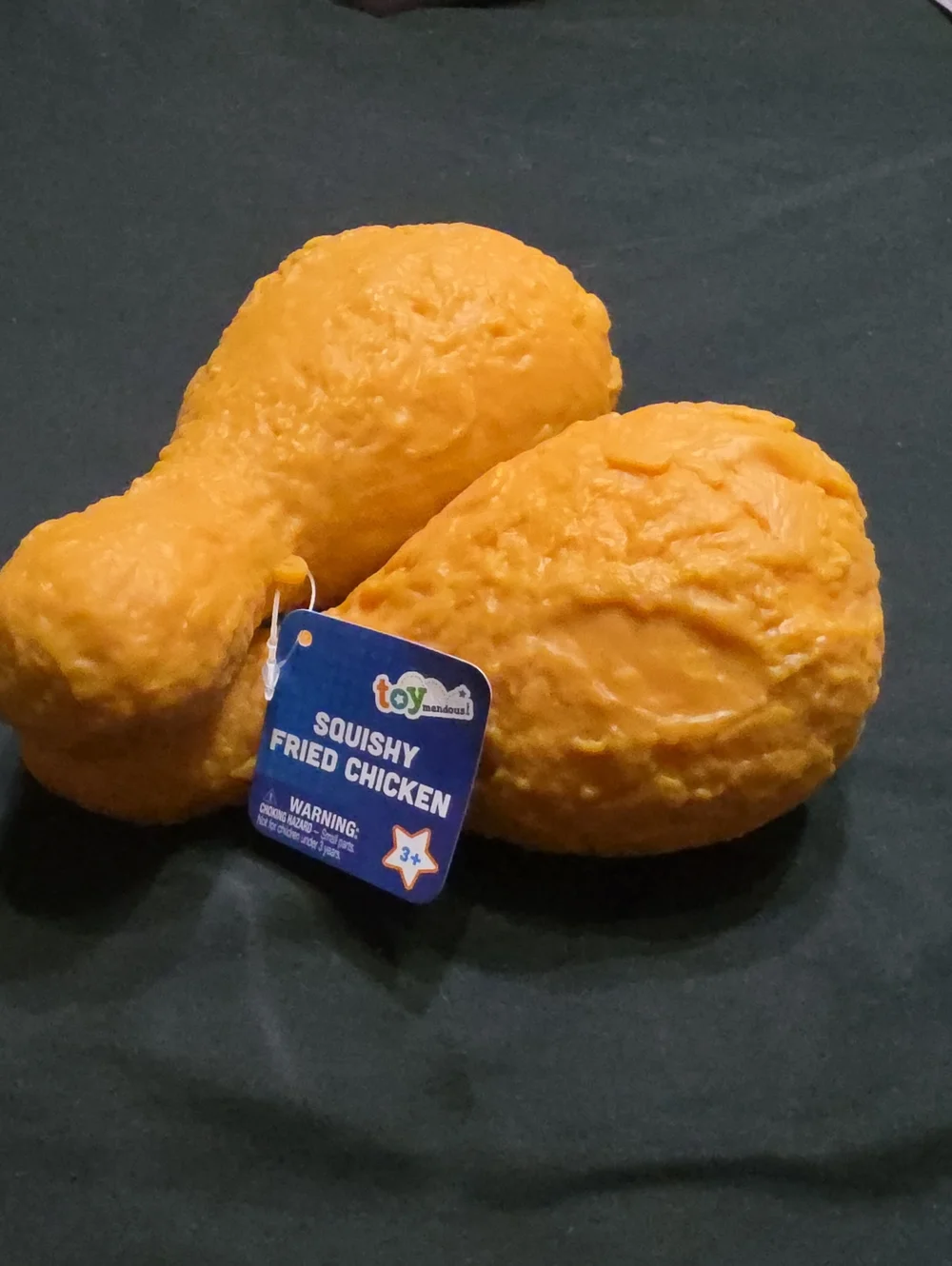 BUNDLE of Squishy Fried Chicken Toy - Orange